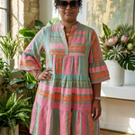 Layla | Patterned Flowing Midi Dress