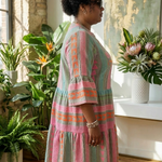 Layla | Patterned Flowing Midi Dress