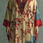 Madelyn | Plum Blossom Batwing Maxi