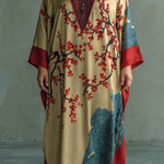 Madelyn | Plum Blossom Batwing Maxi
