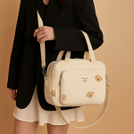 Quilted baby travel bag with insulated interior | Harper