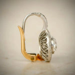 Vintage Gold and Silver Crystal Earrings