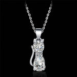 Cats Sterling Silver White Zirconium Set