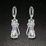 Cats Sterling Silver White Zirconium Set