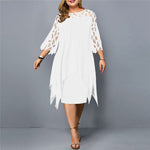 Fatima | Chic Plus Size Midi Dress for Modern Women