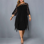 Fatima | Chic Plus Size Midi Dress for Modern Women