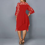Fatima | Chic Plus Size Midi Dress for Modern Women