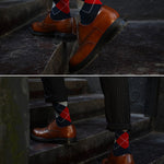 5 Pack Men's Textured Retro Calf Sock