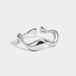 Waves Minimalist Adjustable Ring