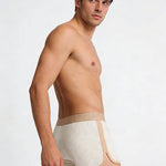 4 Pack Men's Solid Textured Minimalist Mid-Rise Breathable Boxer Briefs
