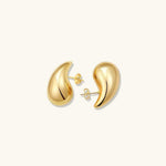 Lustrous Teardrop Stud Earrings
