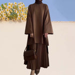 Shia | Elegant Two-Piece Women's Set with Pleats
