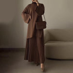 Shia | Elegant Two-Piece Women's Set with Pleats