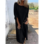 Sophia | Linen Dress + Pants - Comfortable Two-Piece Set
