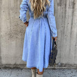 Luna | Long Sleeve Denim Dress