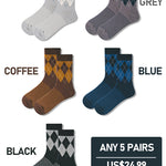 5 Pack Men's Vintage Diamond Socks