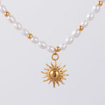 Sunlit Pearl Gold Necklace