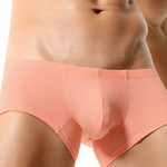 2 Pack Men's Sexy Short Legs Trunks With Large Pouch