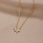 Omelia Sparkling Crystal Leaf Necklace