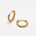 Gold Twisted Hoop Earrings