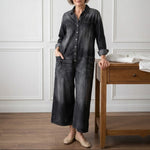 Evelyn | Button Denim Jumpsuit
