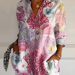 MELODIE™ – Elegant Floral Button Shirt