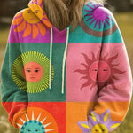Ava™ | Bohemian Multicolor Patchwork Hoodie