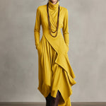 Nancy | Asymmetric Draped Maxi Dress