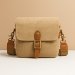 Vintage canvas DSLR camera bag with padded dividers for men | Ryder
