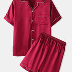 Men's Button Down Satin Pajama Set