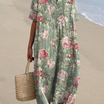 Sage | Vintage Floral Dress