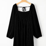 OLIVERA™ - Chic Bishop Long Sleeve A-Line Dress with Square Neck
