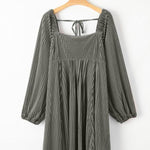 OLIVERA™ - Chic Bishop Long Sleeve A-Line Dress with Square Neck