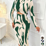 ARA™ - Colorblock Print Cut-Out Bodycon Dress for Spring & Fall