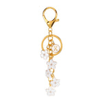 Daisy Flower Initial Letter - Bag Charm (White)