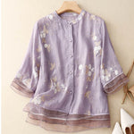 Adelyn | Chic Blouse with Floral Accents