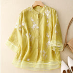 Adelyn | Chic Blouse with Floral Accents