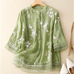 Adelyn | Chic Blouse with Floral Accents