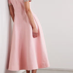 Abigail | Bow with Crystal Embellished Midi Dress